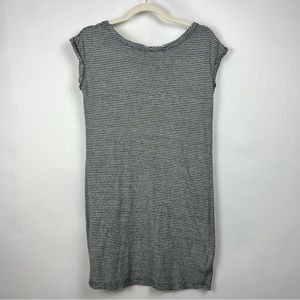 Prana Navy & White Striped Sleeveless Shirt Dress Size S